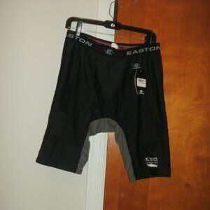 NWT Easton Black Stealth Comp Jock Compression Short Hockey Gear Protection  XL
